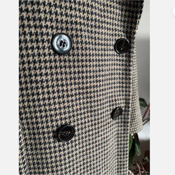 ZARA Houndstooth Tweed Frayed Jacket Blazer Size S NEW WITH TAG! - Picture 6 of 6